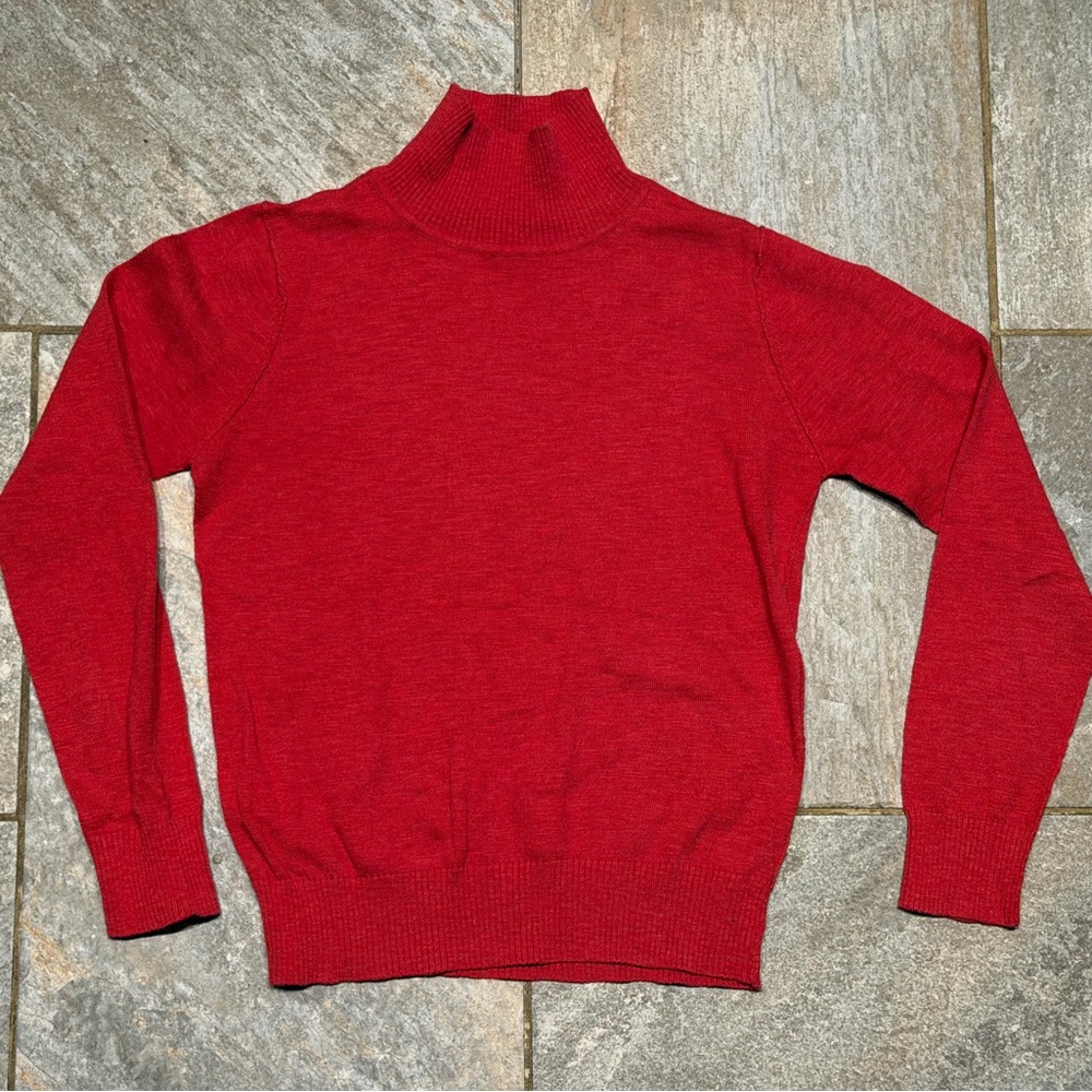 Mango Vibrant Red Turtleneck Sweater